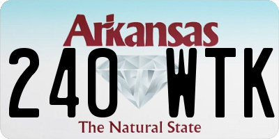 AR license plate 240WTK