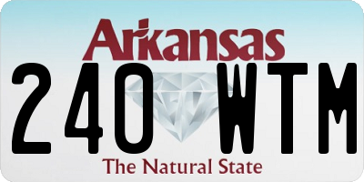 AR license plate 240WTM