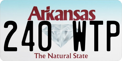AR license plate 240WTP