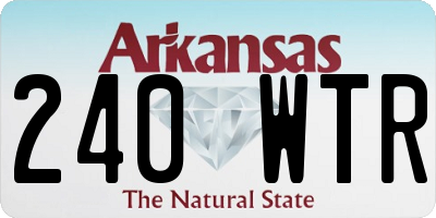 AR license plate 240WTR