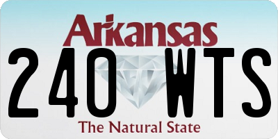 AR license plate 240WTS