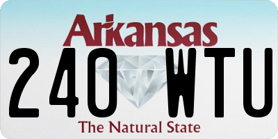 AR license plate 240WTU