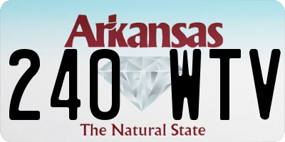 AR license plate 240WTV