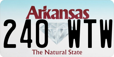 AR license plate 240WTW