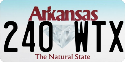 AR license plate 240WTX