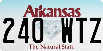 AR license plate 240WTZ