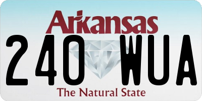 AR license plate 240WUA