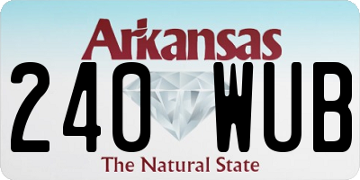 AR license plate 240WUB
