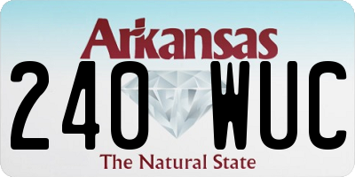 AR license plate 240WUC