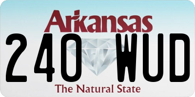 AR license plate 240WUD