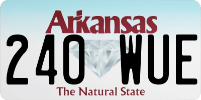 AR license plate 240WUE