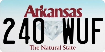 AR license plate 240WUF