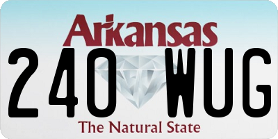 AR license plate 240WUG