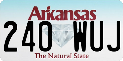 AR license plate 240WUJ