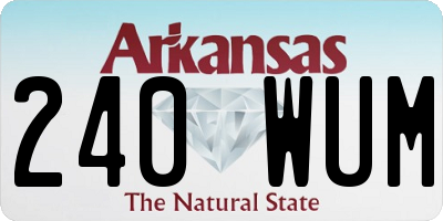 AR license plate 240WUM