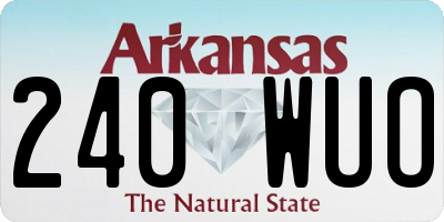 AR license plate 240WUO