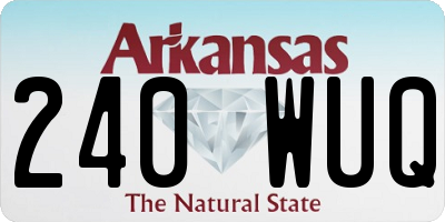 AR license plate 240WUQ