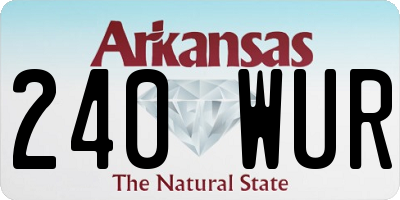 AR license plate 240WUR