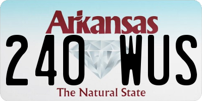 AR license plate 240WUS