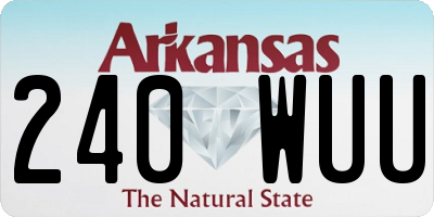 AR license plate 240WUU