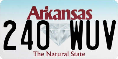 AR license plate 240WUV