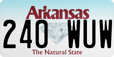 AR license plate 240WUW