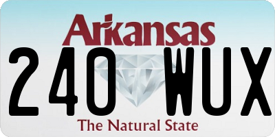 AR license plate 240WUX
