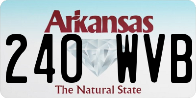AR license plate 240WVB