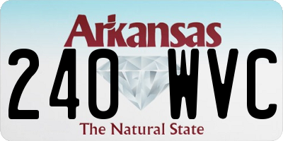 AR license plate 240WVC