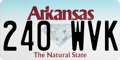 AR license plate 240WVK
