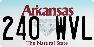 AR license plate 240WVL
