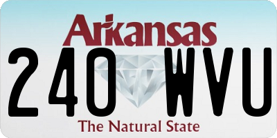 AR license plate 240WVU