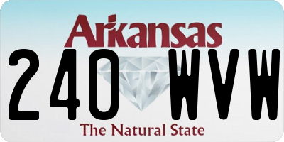 AR license plate 240WVW