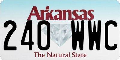 AR license plate 240WWC