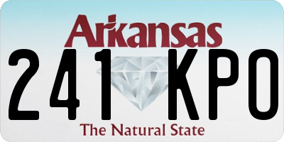 AR license plate 241KPO