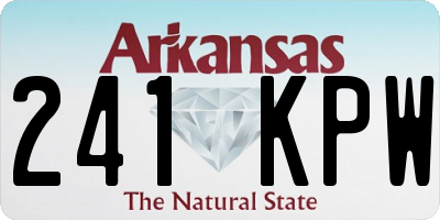 AR license plate 241KPW