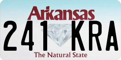 AR license plate 241KRA