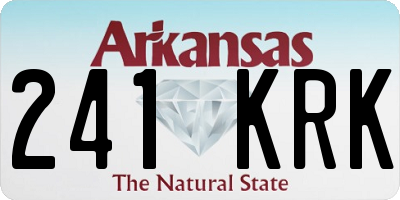 AR license plate 241KRK