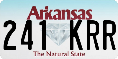 AR license plate 241KRR