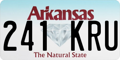 AR license plate 241KRU