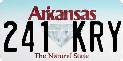 AR license plate 241KRY