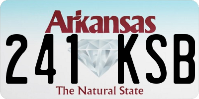 AR license plate 241KSB