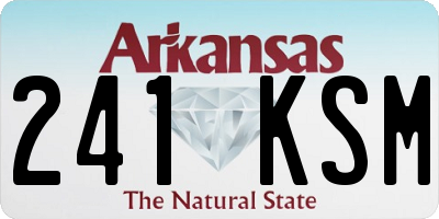 AR license plate 241KSM