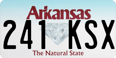 AR license plate 241KSX