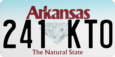 AR license plate 241KTO