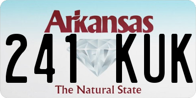 AR license plate 241KUK