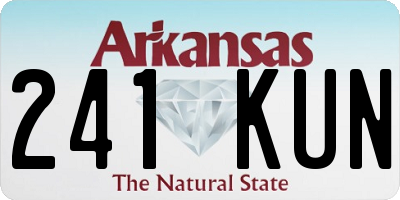 AR license plate 241KUN