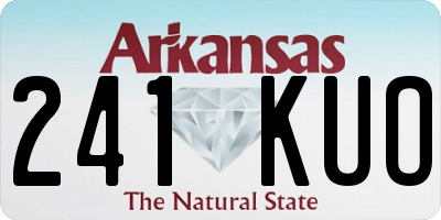 AR license plate 241KUO