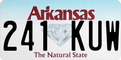 AR license plate 241KUW