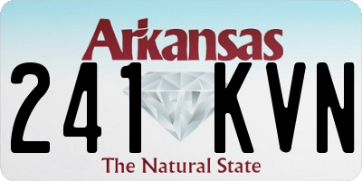AR license plate 241KVN